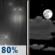 Monday Night: Light Rain then Partly Cloudy